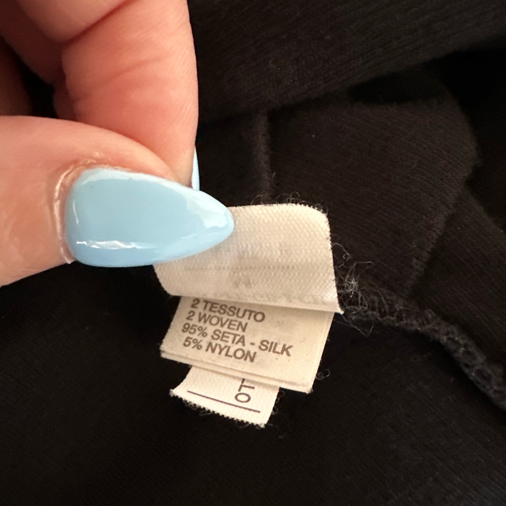 VTG Brunello Cucinelli Black Draped Long-Sleeve Top - Picture 3 of 6